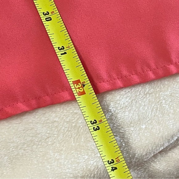 LANE BRYANT / Coral Pop Over Long Sleeve Blouse Size 26/28 - Picture 9 of 10